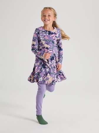 Polarn O. Pyret - Forest short-sleeve twirl dress - 116 - Childrenswear - purple