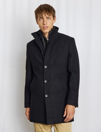 Bruun & Stengade Bs Ontario Slim Fit Coat - Black - L