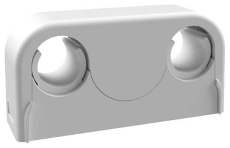 Purus Clip Rörklammer dubbel, Ø12/15/16 Vit, Installation