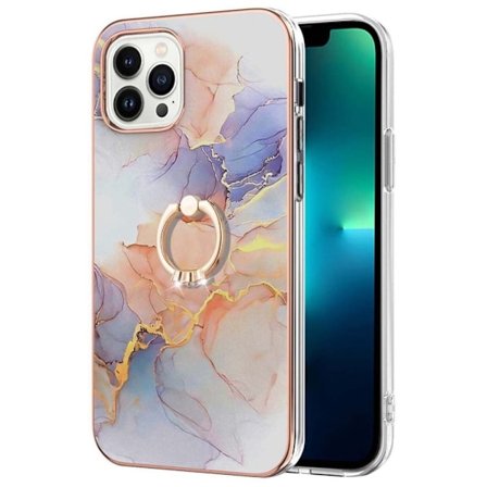 Marmormotiv iPhone 14 Pro skal - Milky Way Marmor Vit