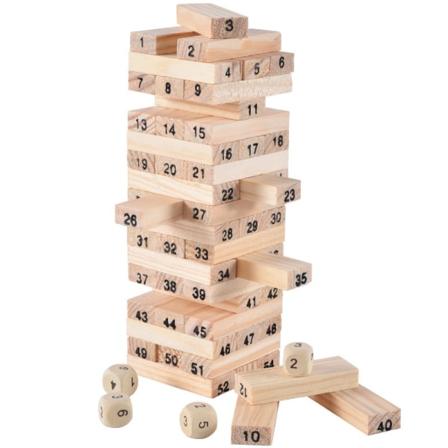 54 brikker Byggeklosser, mini stablespill