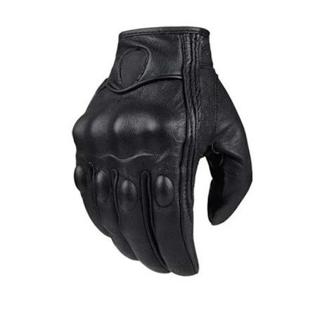Moottoripyöräkäsineet Mustat Kilpa-ajoon Aitoa Nahkaa Moottoripyörän Valkoiset Maantiekilpailutiimin Käsineet Miehille Kesä Talvi ei-rei'itetty-B