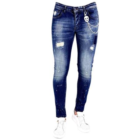 Local Fanatic Jeans Slim Fit Herr - 1010 - Bla blå, Herr, Herr, Storlek: W38