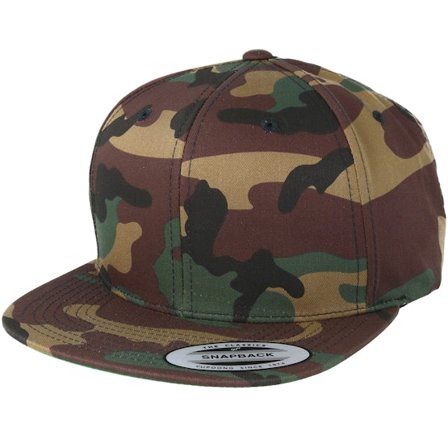 Yupoong - Camo snapback Caps - Green Camo Snapback @ Hatstore
