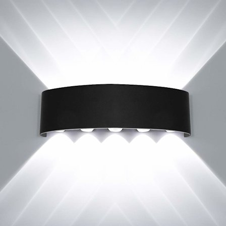 10W Vanntett Moderne Vegglamper LED Vegglampe Opp Ned Aluminium Vegglampe LED Innendørs Utendørs for Soverom Stue