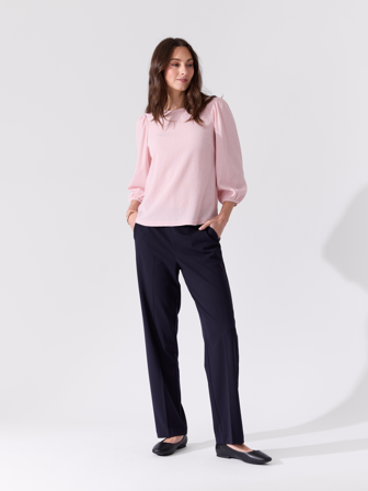 MATCH - Noemi bukse - Va Vite - Str. 38 - Dame - Bukser & Jeans - Blå - 63% polyester -resirkulert, 33% viskose og 4% elastane
