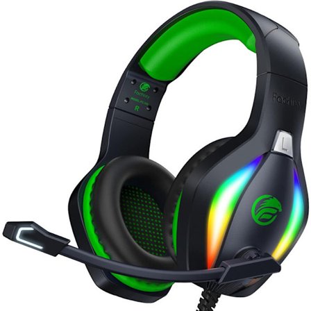 FC100 Spelheadset för PS4/PS5/PC/Xbox/Switch, Xbox-headset med RGB-belysning