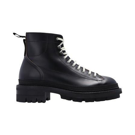 Dsquared2, Leather boots Zwart, Heren, Maat:42 EU,leer,Bedrukt
