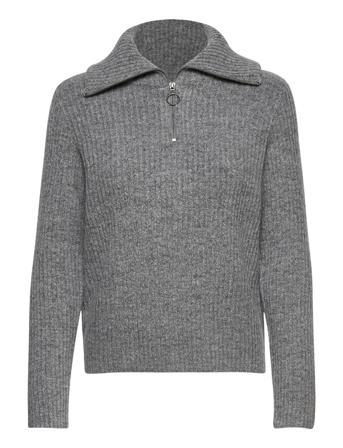 Objrachel L/S Knit Pullover Pullover Grå Object