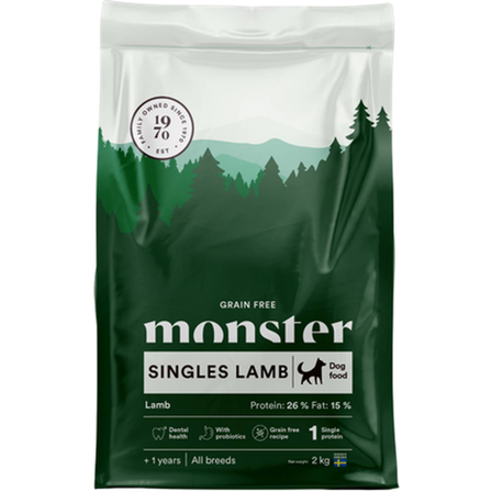 Monster Pet Food - Dog Grain Free Singles Lamb All Breed 12 kg - Hund - Hundefôr & hundemat - Tørrfôr for hund - ZOO.no