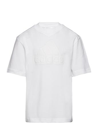 U Fi Logo T T-shirts Short-sleeved Hvit Adidas Sportswear*Betinget Tilbud