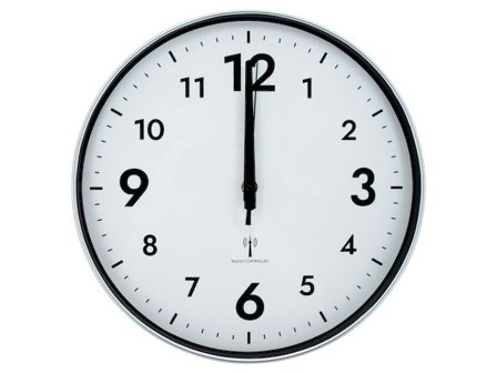 Väggur radiokontrollerad ø30 silver - Lyreco - Kontorsmöbler och inredning - Väggur - Väggur