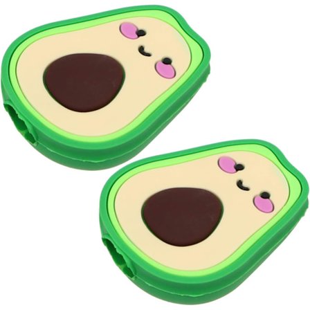 2 stk. Avocado-formet ledningsbeskytter i silikone - sød og ny P