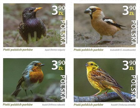 Polen - Fugle - Postfrisk sæt 4v