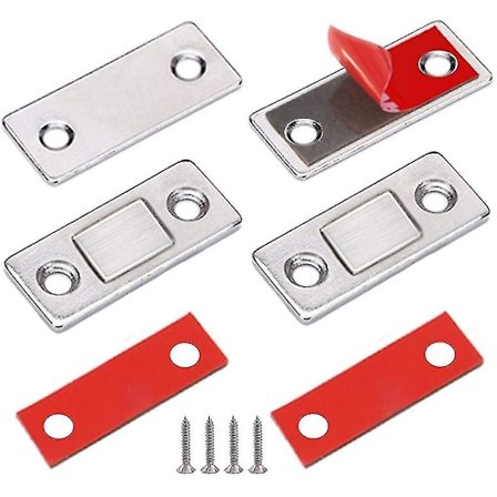 Magnetisk lås, ultratynn, egnet for skyvedør skuff magnetisk skap (2 stk)