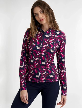 Calvin Klein Golf Dakota Quarter Zip Top - Pink - M