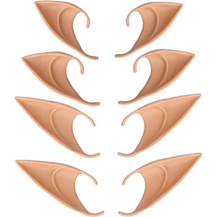 4 par med alfeører - tilbehør til Halloween, jul, vampyr-fest