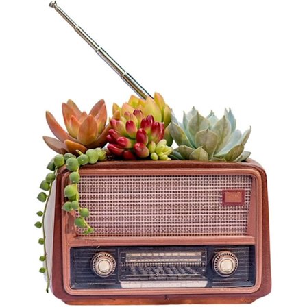 Blomkrukor - Retro skåpformad kruka, fantastiskt detaljerade retro konstväxter med dränering, färgglada