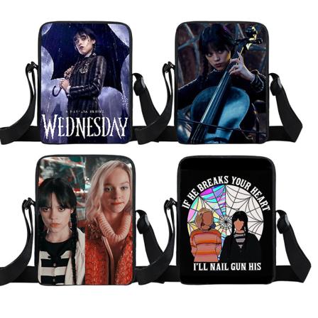 Onsdag Addams Og Enid Kvinner Crossbody Vesker Nevermore Academy Skuldervesker For Reise Satchel Veske Telefonholder Bokveske style 10