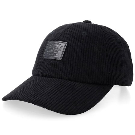 Herschel - Svart unconstructed Keps - Sylas Corduroy Cap Black Dad Cap @ Hatstore