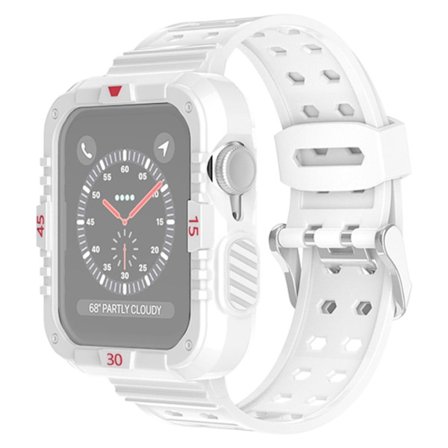 Apple Watch (41mm) skyddsfodral med klockarmband - Vit