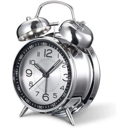 Kovaääninen herätyskello syväunille, Retro 4 Harmaa