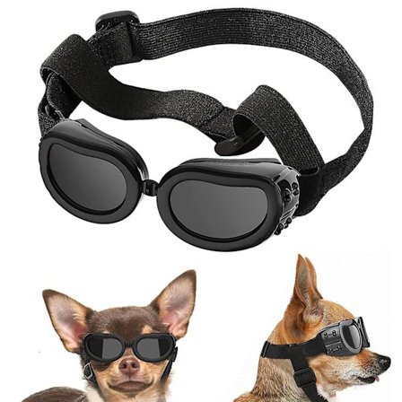 Solbriller Hund - UV-bestandige - Hundesolbriller - UV-solbriller hund - Hundebriller til små og mellemstore hunde - UV-bestandige [GKS]