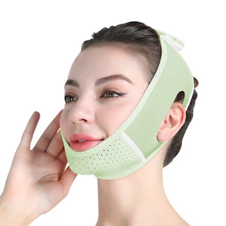 Säädettävä leukahihna V-linjan kohotusnaamio kasvojen muotoiluun, pehmeä polyesterinen leukahihna leukalinjan muotoiluun, helppokäyttöinen