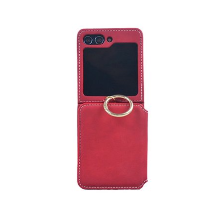Samsung Galaxy Z Flip 6, ringdeksel, sammenleggbart telefondeksel (rød)