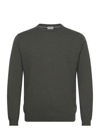 100 % Merino Crew Neck Knit Lindbergh Khaki