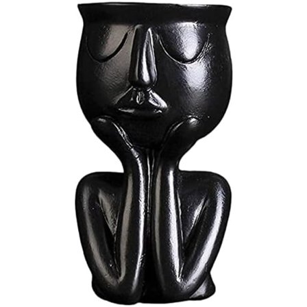 Abstrakt Människoskulptur Hartsväxtkruka, Vardagsrum Skrivbord Pla