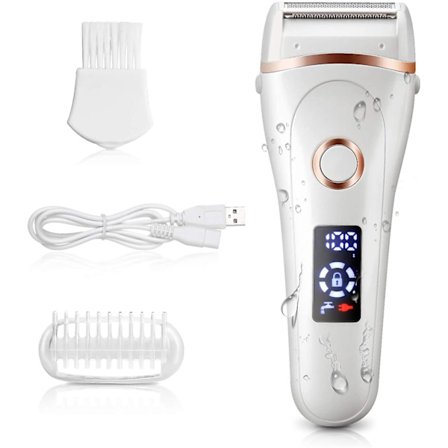 Elektrisk barbermaskine til kvinder, våd og tør genopladelig ledningsfri