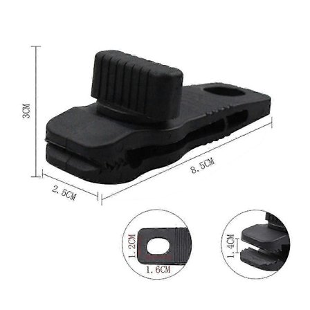 10 stk. presenningsrebklemme, presenningsklemme, presenningsclips, genanvendelig teltkrokodilleclips, teltbaldakinklemme til markiser bs