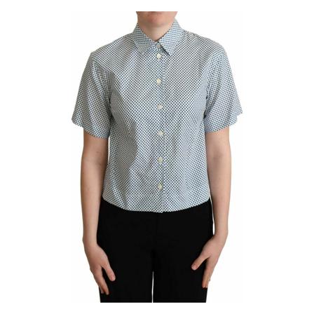 Dolce & Gabbana Short Sleeve Shirts Blå, Dame Skjorter