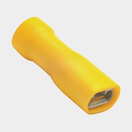 Plochá dutinka Skyllermarks, plně izolovaná, pro kabel 4 - 6 mm², 10-pack, žlutá