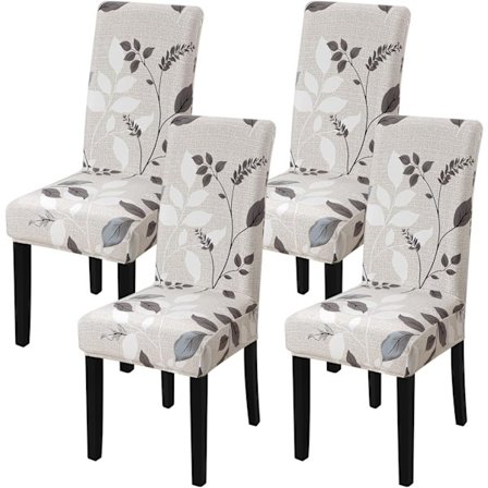 4-pak Julebetræk til stole, strækbare, aftagelige, vaskbare spisebordsstole
