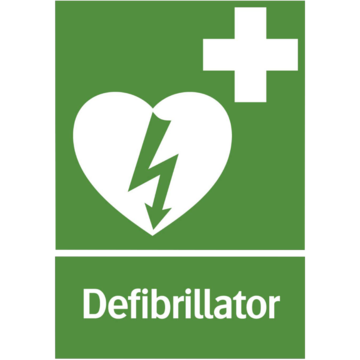 Nödskylt Hjärtstartare / Defibrillator (210x297mm)