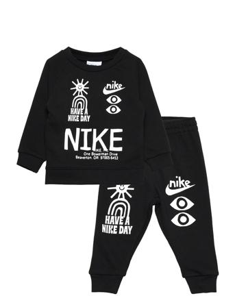 B Nsw Hbr Statement Crew Set Sets Sweatsuits Svart Nike