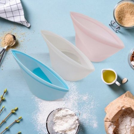 OU-Silikon Förvaringspåsar - Kylskåp Frysförvaring - Zip-påsar - Livsmedelsgodkänd Miljövänlig - Återanvändbar