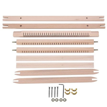 DIY trevev i tre for håndveving, vevstol for gobelintekking, leketøy for barn