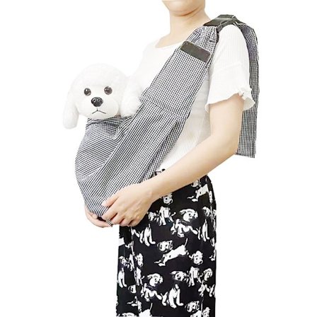 Hundbärare, vändbar hundbärare axelrem, justerbar hundslinga, valpbärväska med kragekrok för hund/katt/kanin upp till 4,99 kg