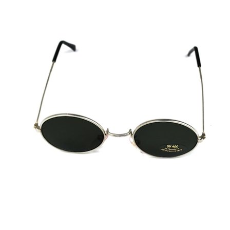 Solbriller Oval sølv med mønster