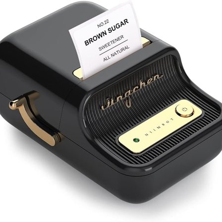 B21 50mm etikettprinter med limtape, svart