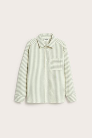 Kappahl | Randig bomullsskjorta Mörkgrön 86 | Mörkgrön