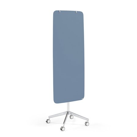 Mobile glass writing board STELLA with rounded corners, bright orange