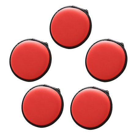 Kuulokkeiden kantokotelo, pieni pyöreä taskukotelo kuulokkeiden säilytykseen vetoketjulla älypuhelimen kuulokkeille, langattomille kuulokkeille, USB-