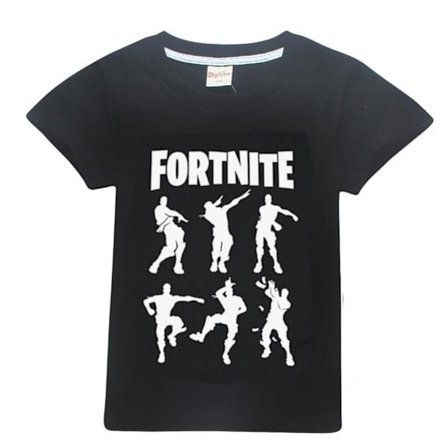 Fortnite T-skjorte for barn (Silhuetter) - størrelse 160 Svart