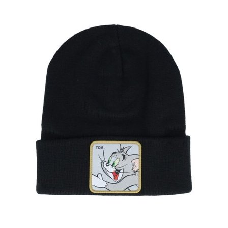 Capslab - Svart cuff Beanie - Tom & Jerry Tom Beanie Black Cuff @ Hatstore