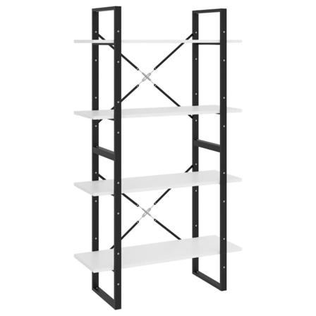 Vidaxl Bokhylla 4 Hyllplan Vit 80x30x140 Cm Spånskiva Vit