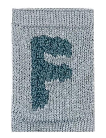 Knitted Letter F, Blue Blue Smallstuff